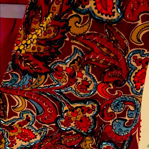 ❤️NWOT Anne Pinkerton 💯 silk fully hand beaded SP - Picture 3 of 6